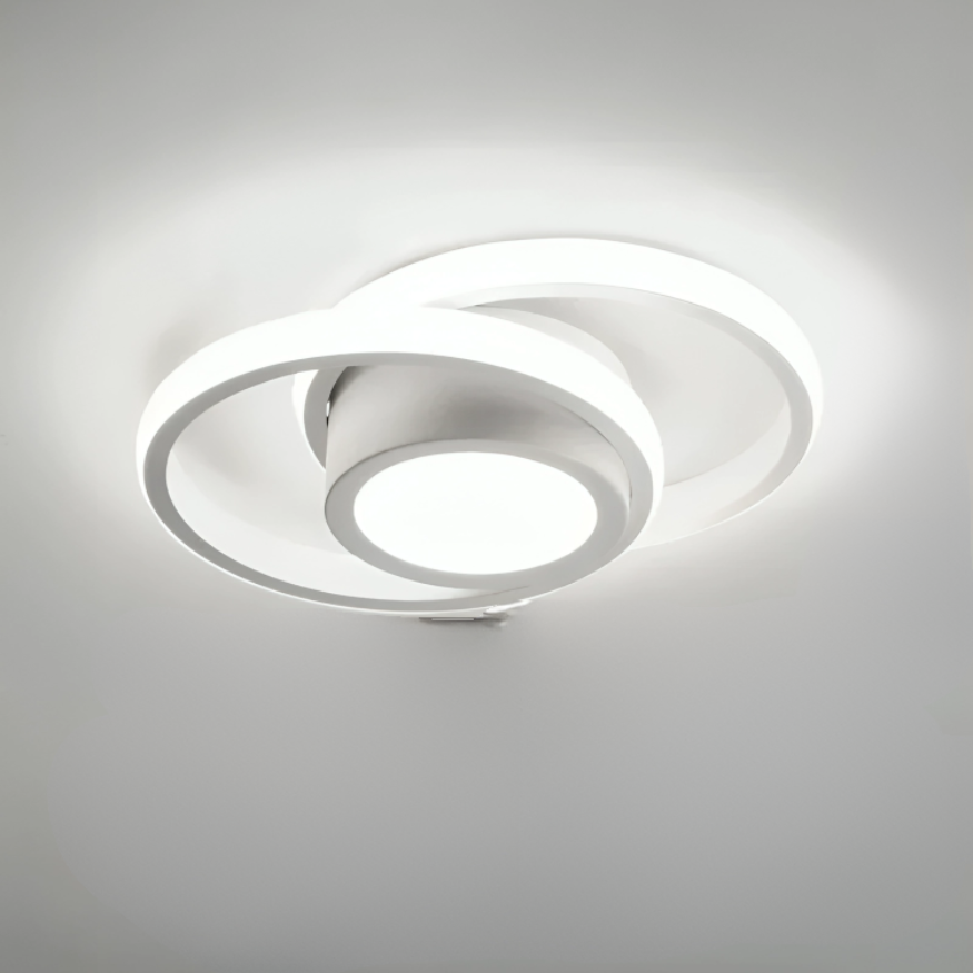 Modern LED Ceiling Light with Creative Dual Ring Design