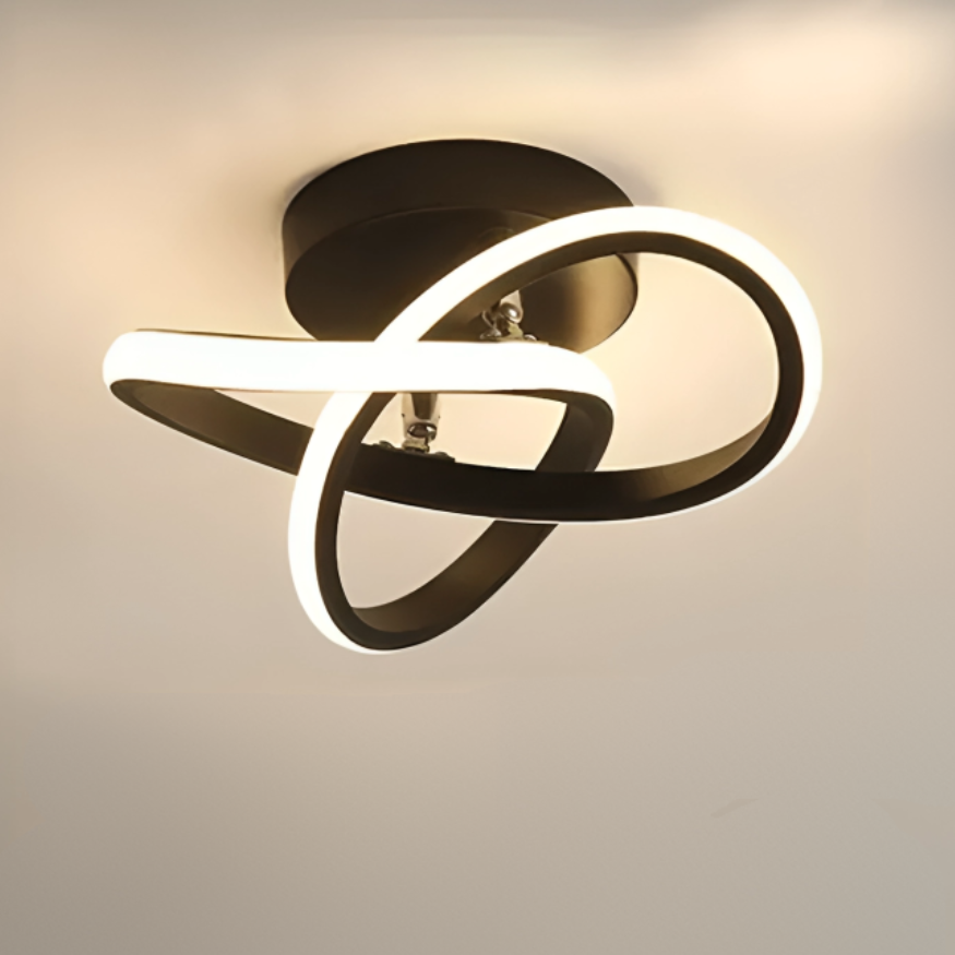 Modern LED Ceiling Light with Creative Dual Ring Design