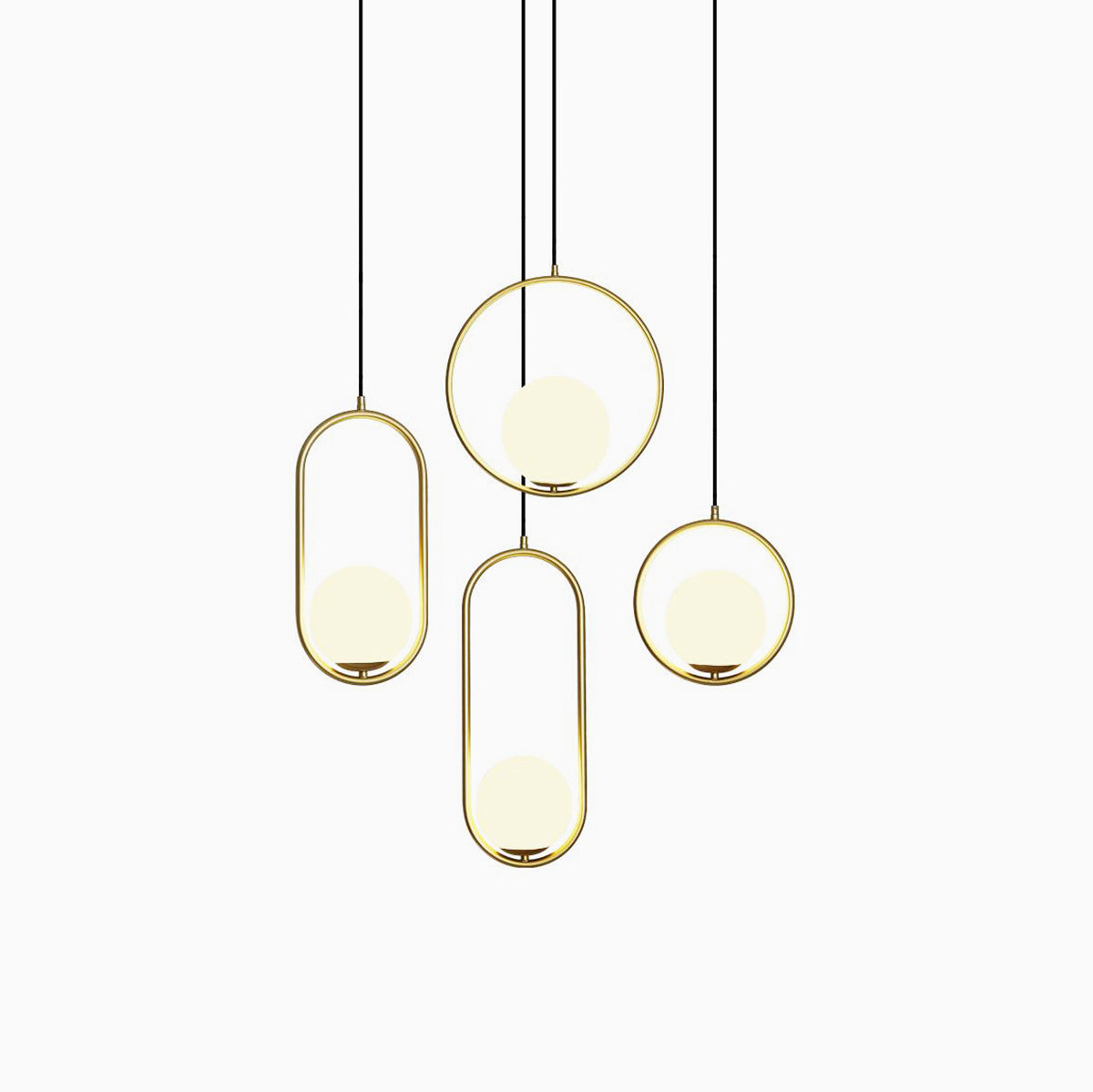 Modern Minimalist Pendant Light with Brushed Metal Finish