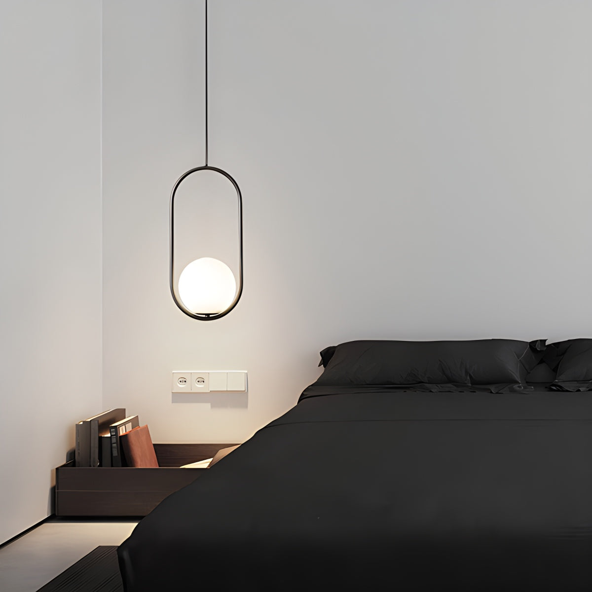 Modern Minimalist Pendant Light with Brushed Metal Finish