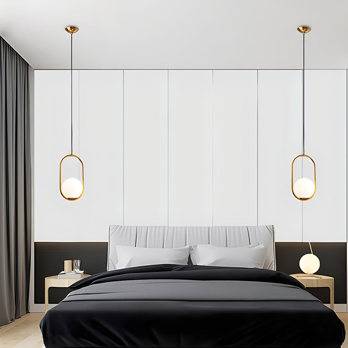 Modern Minimalist Pendant Light with Brushed Metal Finish