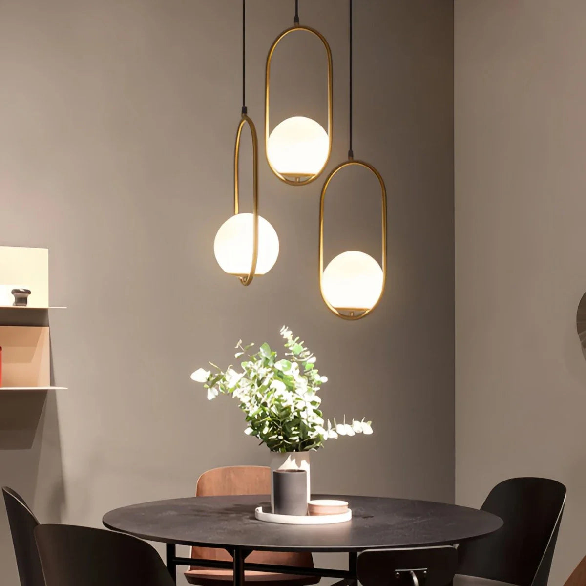 Modern Minimalist Pendant Light with Brushed Metal Finish