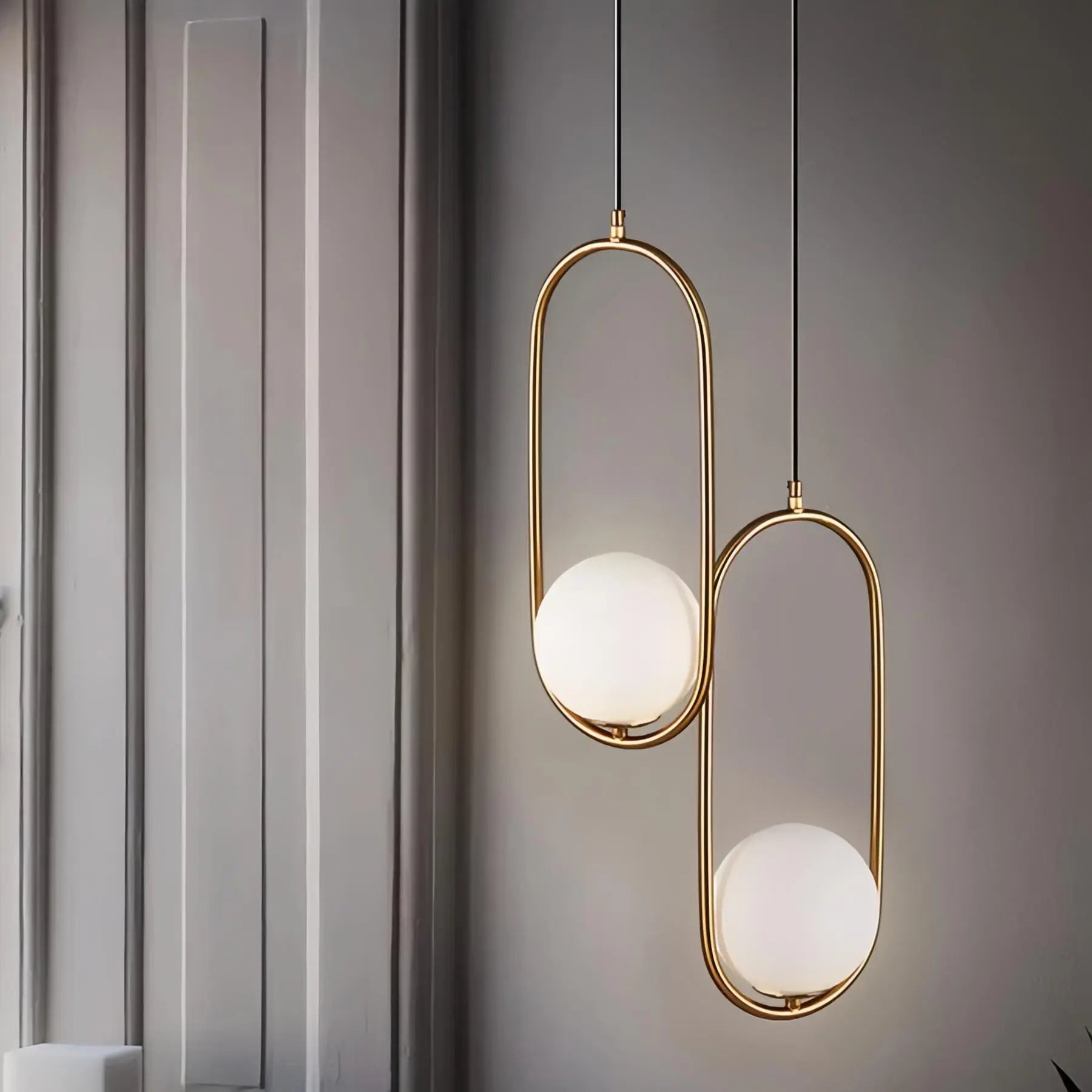 Modern Minimalist Pendant Light with Brushed Metal Finish