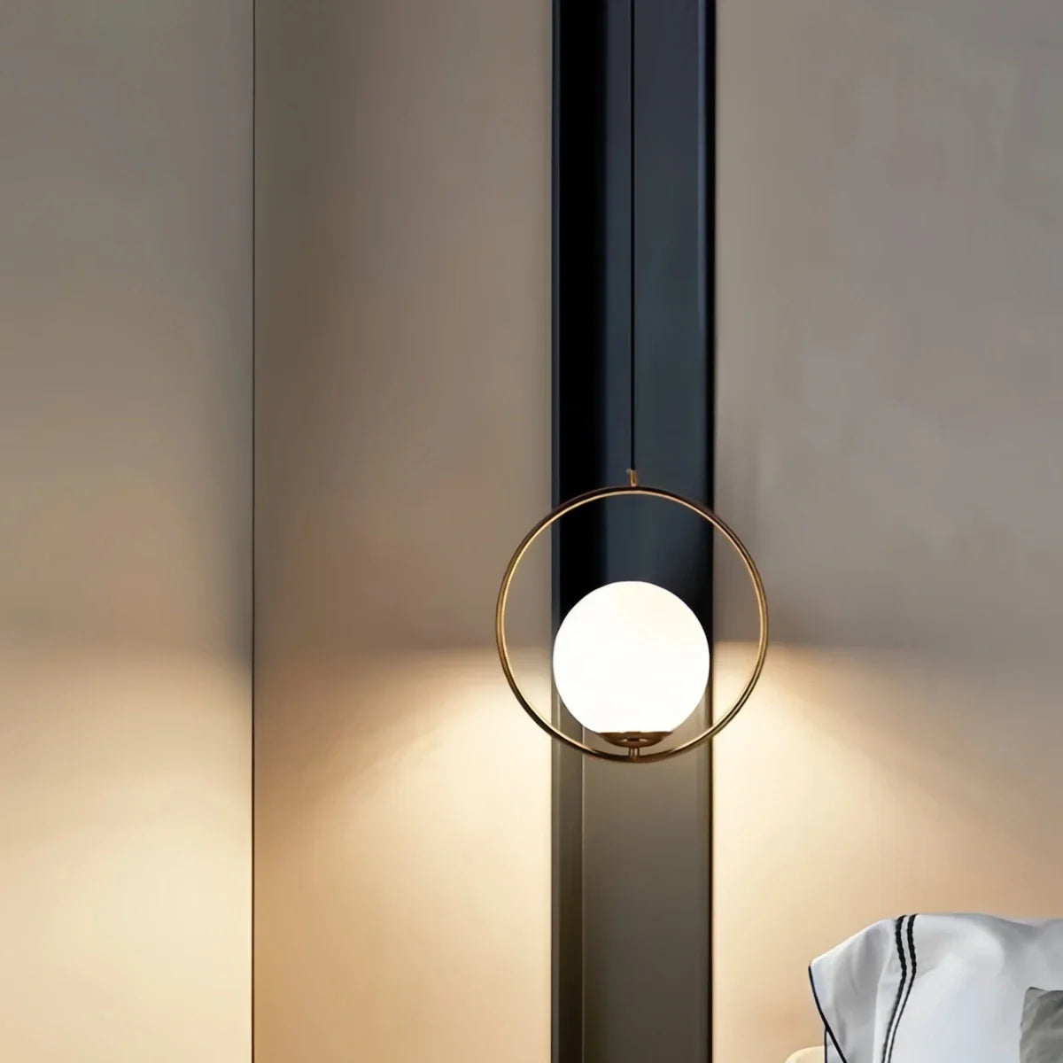 Modern Minimalist Pendant Light with Brushed Metal Finish