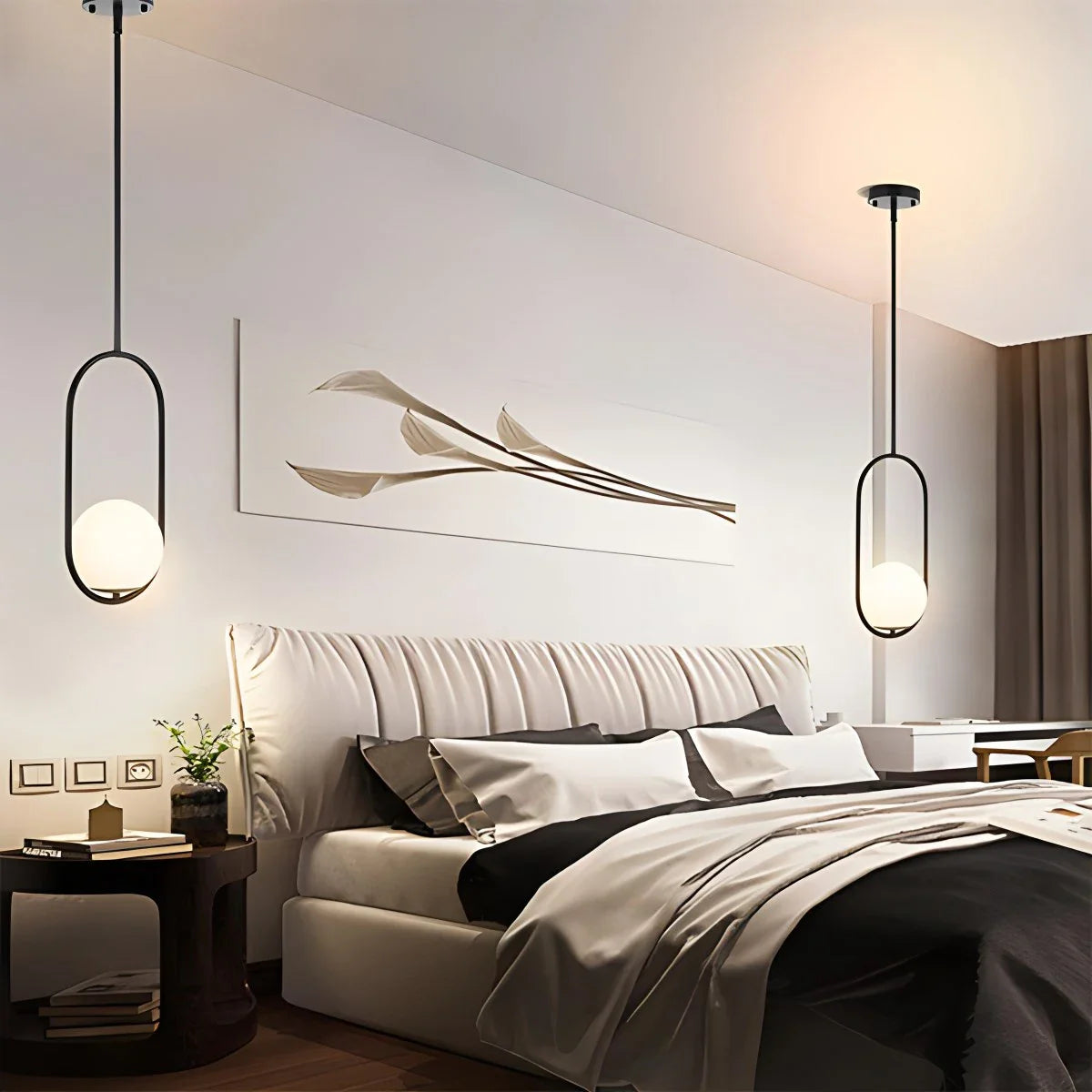 Modern Minimalist Pendant Light with Brushed Metal Finish