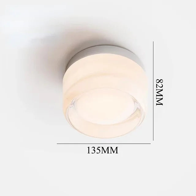 Modern LED Glass Wall Lamp - Minimalist Round Sconce for Living Room & Bedroom