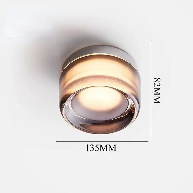 Modern LED Glass Wall Lamp - Minimalist Round Sconce for Living Room & Bedroom