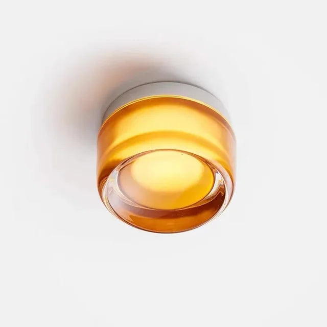 Modern LED Glass Wall Lamp - Minimalist Round Sconce for Living Room & Bedroom