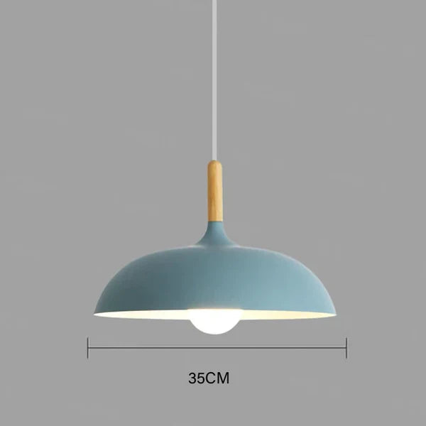 Modern Oak Wood Pendant Light with Nordic Minimalist Design