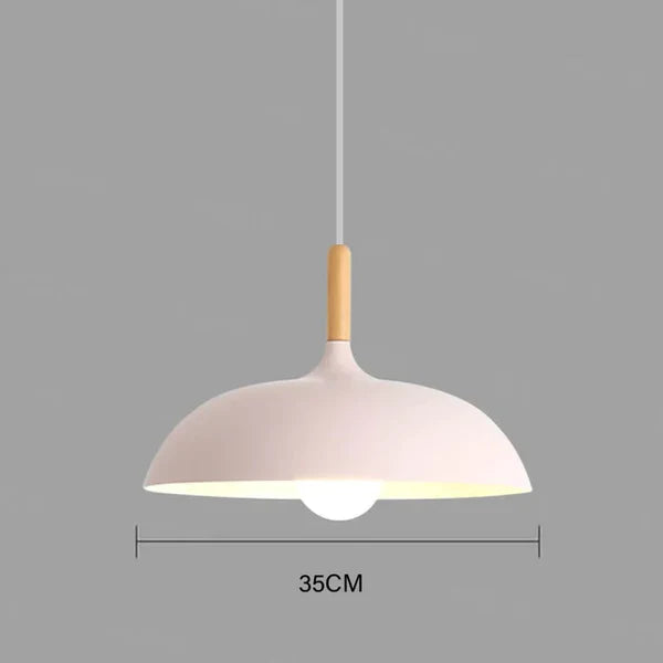 Modern Oak Wood Pendant Light with Nordic Minimalist Design