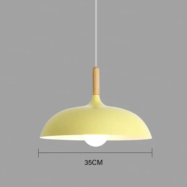 Modern Oak Wood Pendant Light with Nordic Minimalist Design