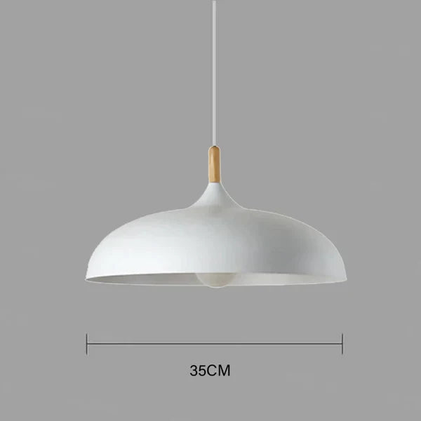 Modern Oak Wood Pendant Light with Nordic Minimalist Design