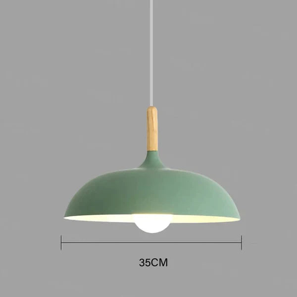 Modern Oak Wood Pendant Light with Nordic Minimalist Design