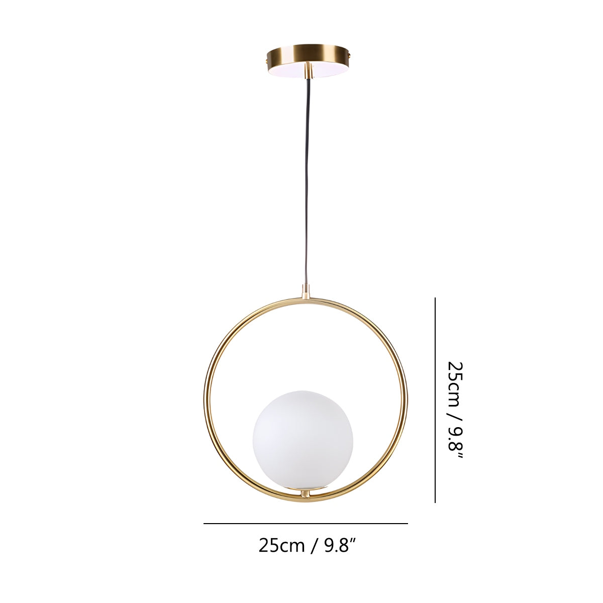 Modern Minimalist Pendant Light with Brushed Metal Finish