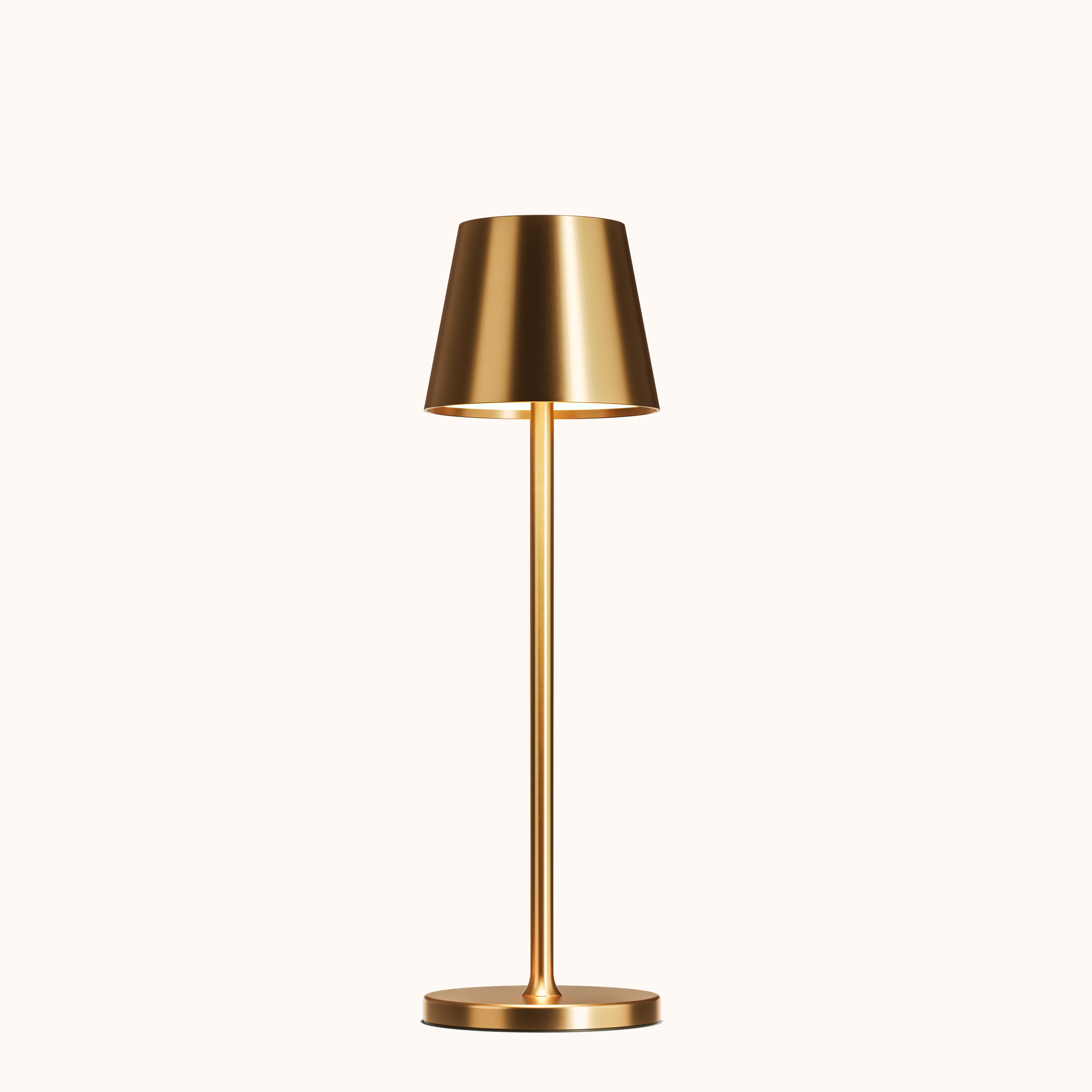 Wireless Modern Table Lamp with Sleek Gold Finish for Luxury Home Decor