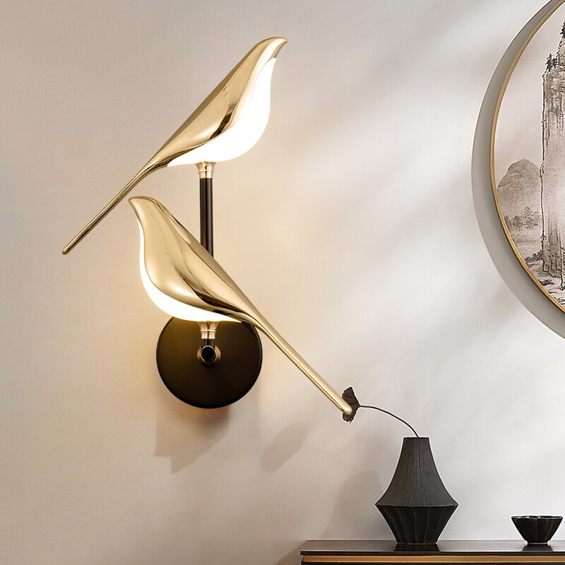 Scandinavian LED Bird Wall Lamp for Modern Home Decor