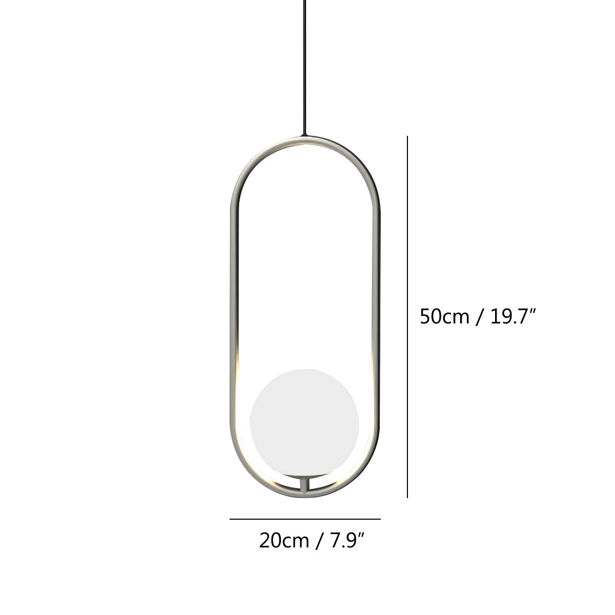 Modern Minimalist Pendant Light with Brushed Metal Finish