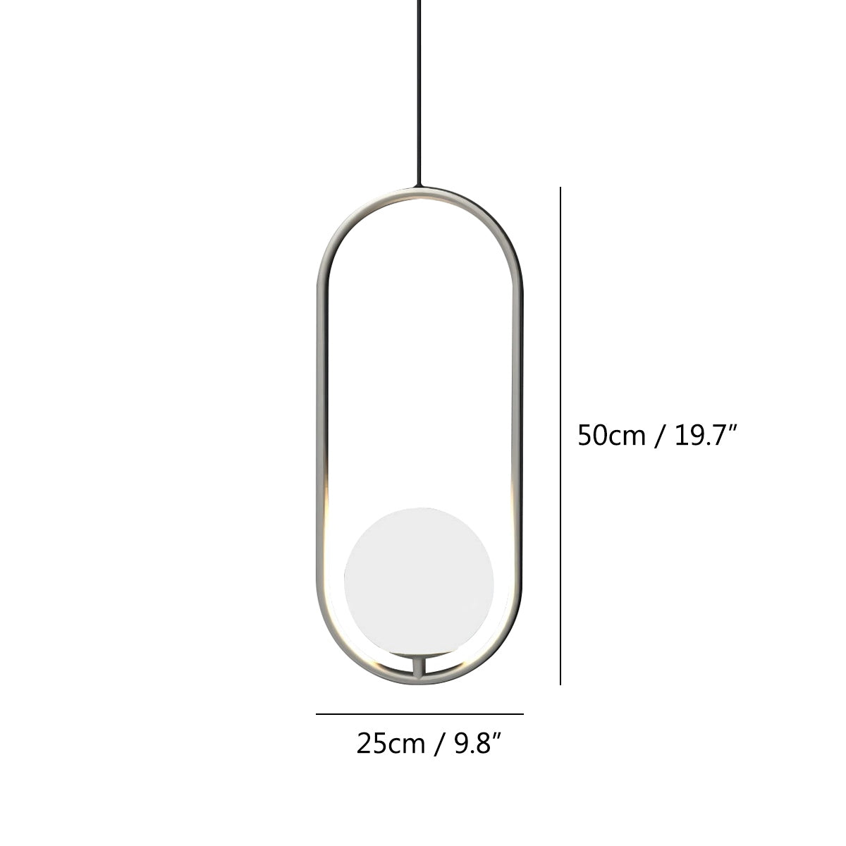 Modern Minimalist Pendant Light with Brushed Metal Finish