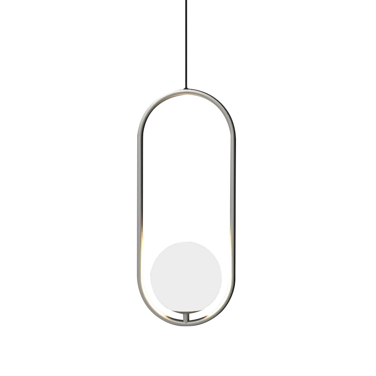 Modern Minimalist Pendant Light with Brushed Metal Finish