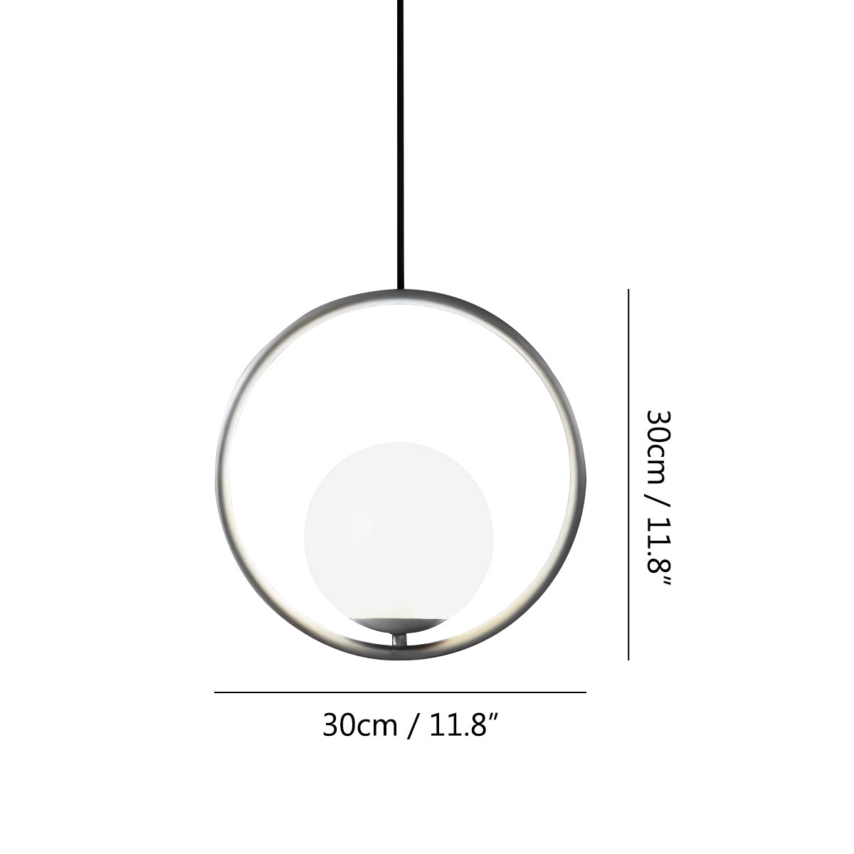 Modern Minimalist Pendant Light with Brushed Metal Finish